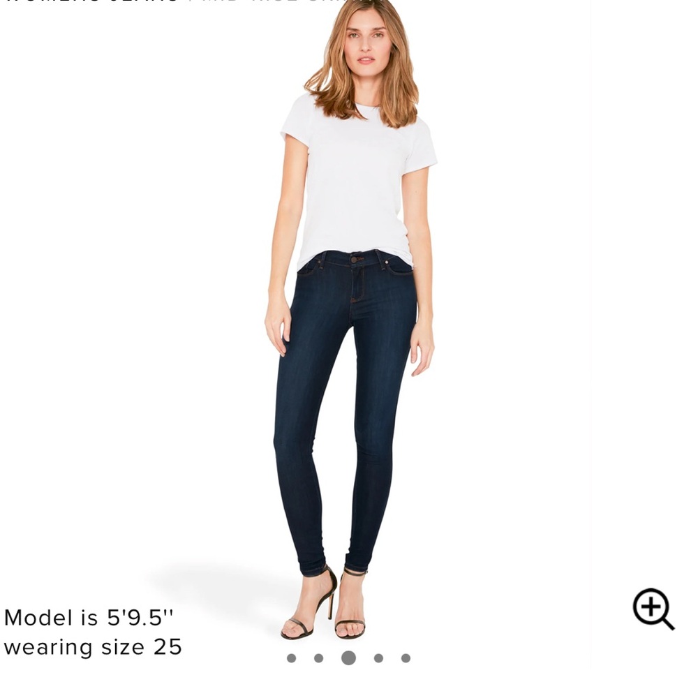 Mott & Bow Mid Rise Skinny Vestry Jean with Diagonal Hem.